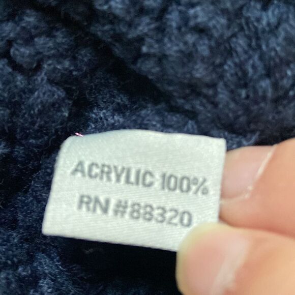 New Navy Monogrammed Haley Pom Pom Knit Hat from C.C Kids - Picture 4 of 6